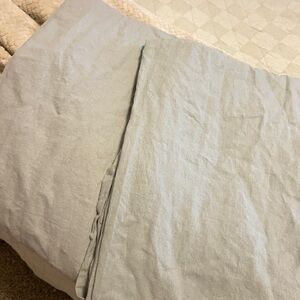 Threshold light grey linen & modal blend curtain panels